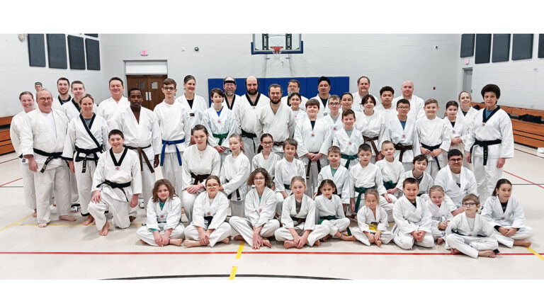 Students attend Kim’s Tae Kwon Do Winter Training Camp
