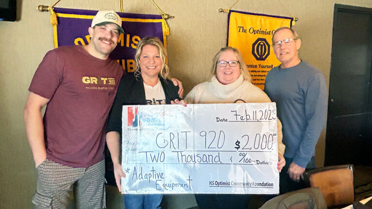 Howard-Suamico Optimists support Grit 920 with $2,000 donation